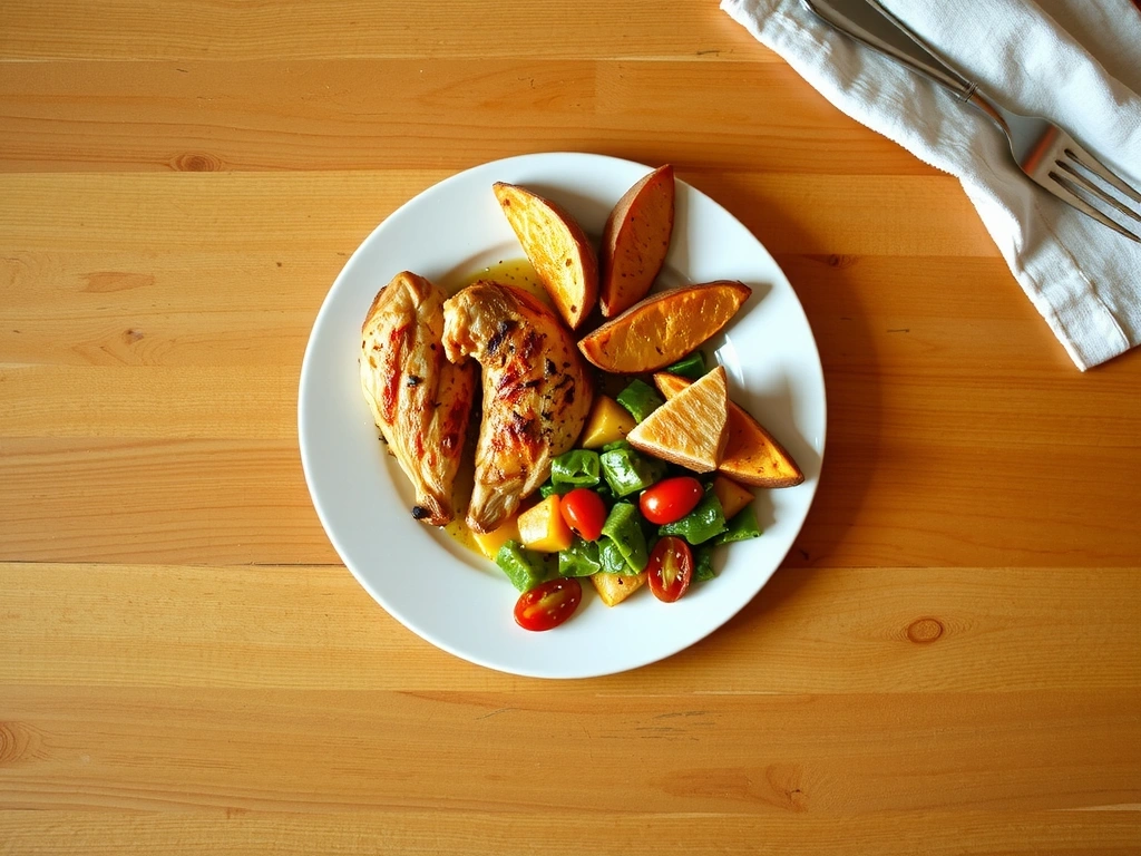 Einfach, selbstgekochtes Essen auf Tisch